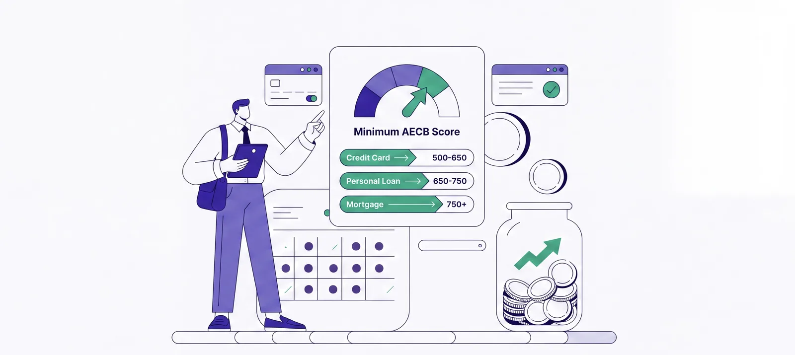 Minimum AECB Score for a Credit Card, Personal Loan, or Mortgage in the UAE