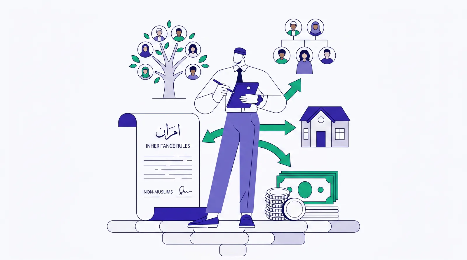 قواعد الإرث الافتراضية لغير المسلمين في الإمارات (وكيف تخرج منها)